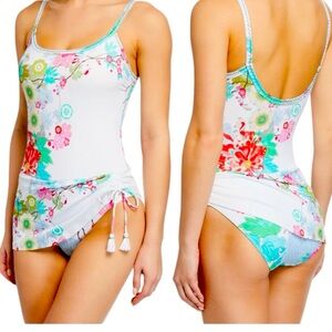 Johnny Was Kia White Floral One Piece Swimsuit